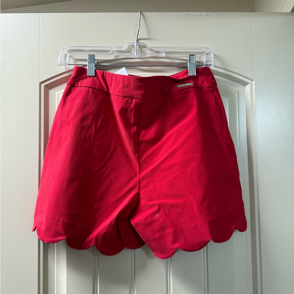 ILTM Chic Red Scalloped Women Shorts